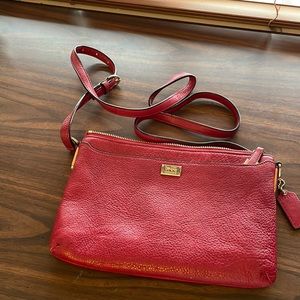 Red COACH crossbody bag